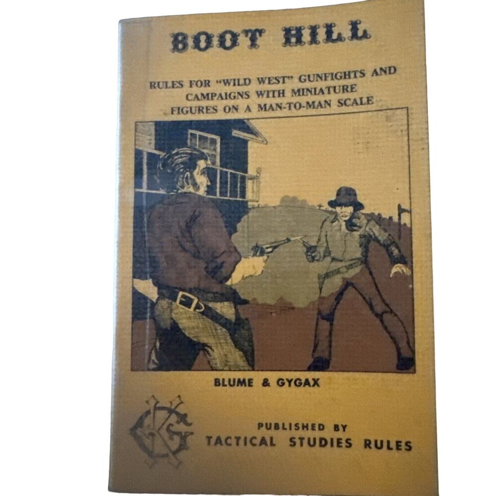 Boot Hill TSR 1977 2nd Print Blume & Gygax by Tactical Studies RARE